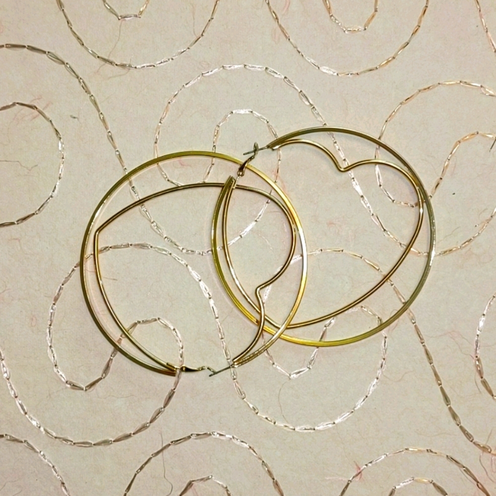Large Heart Hoops